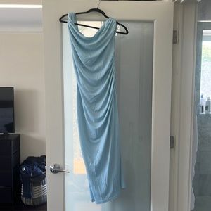 MISHA COLLECTION Lakota MIDI dress SZ Large 40 worn once baby blue